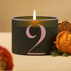 Anthropologie NIB/NWT Number 2 Fruity Coconut & Amber Glass Candle